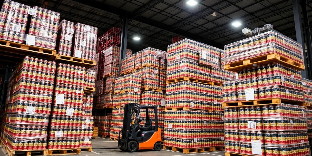 Hanuman Beverages distribution warehouse with palletised stock
